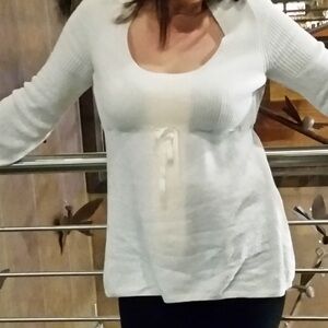 Moda International for Victoria’s Secret white baby doll sweater size medium